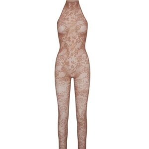 SKIMS KNIT LACE CATSUIT IN SIENNA XXS